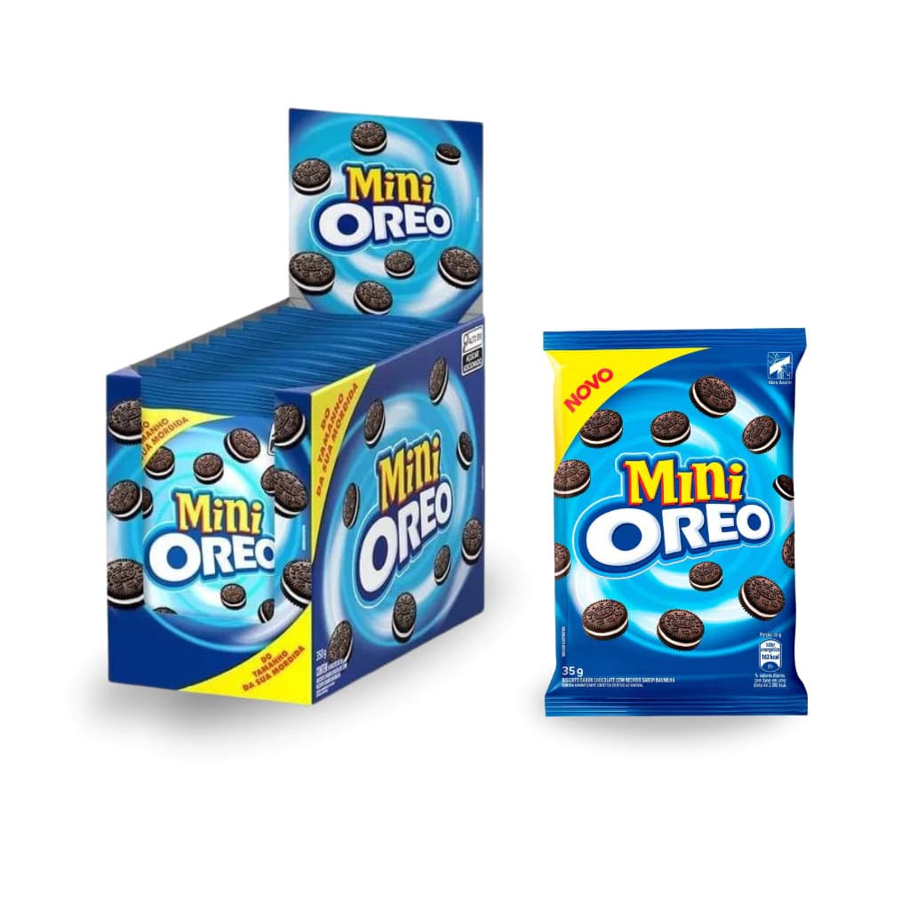 Mini Oreo Biscoito Recheado Original – Kit com 10 Unidades de 35g/cada 350g