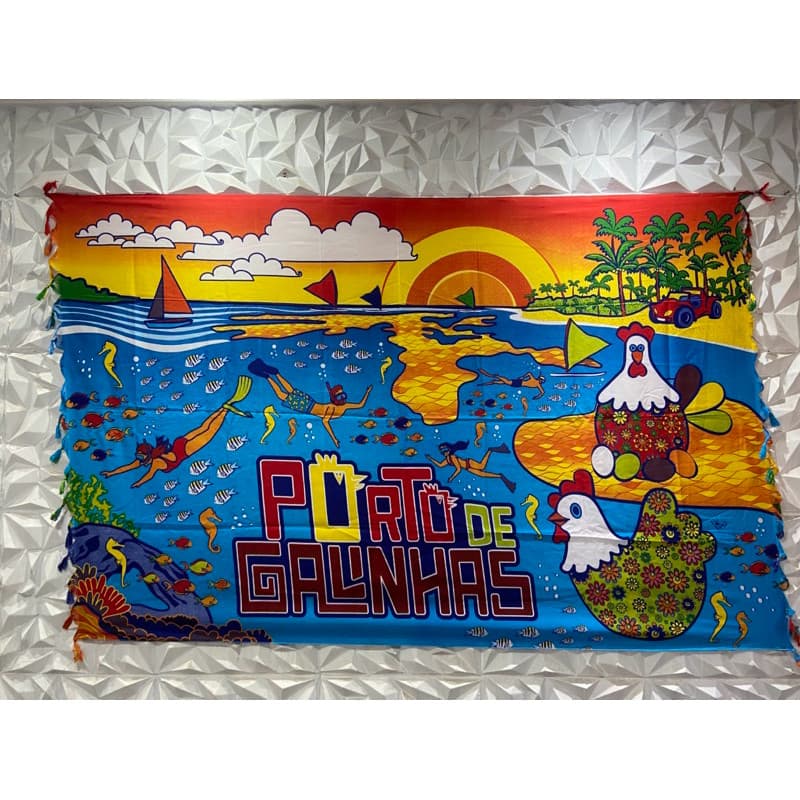 Canga de Praia Tecido sintético Poliéster Pernambuco Porto de Galinhas Lançamento