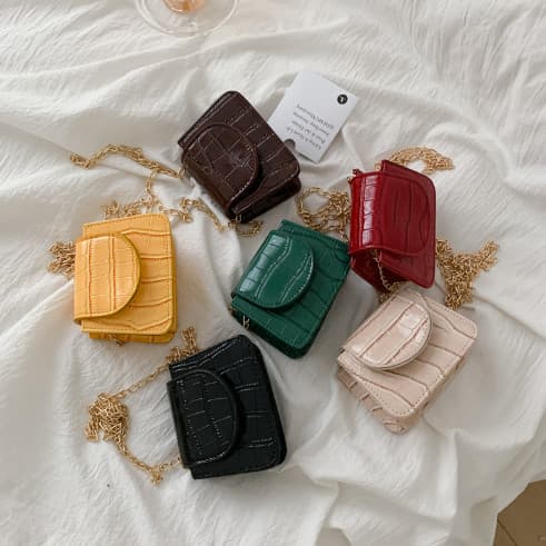 Shoulder Bolsa , Mini Bolsas De Corpo Cruzado Versáteis , Mão Com Corrente De PU De Simplicidade Fofa Mulheres
