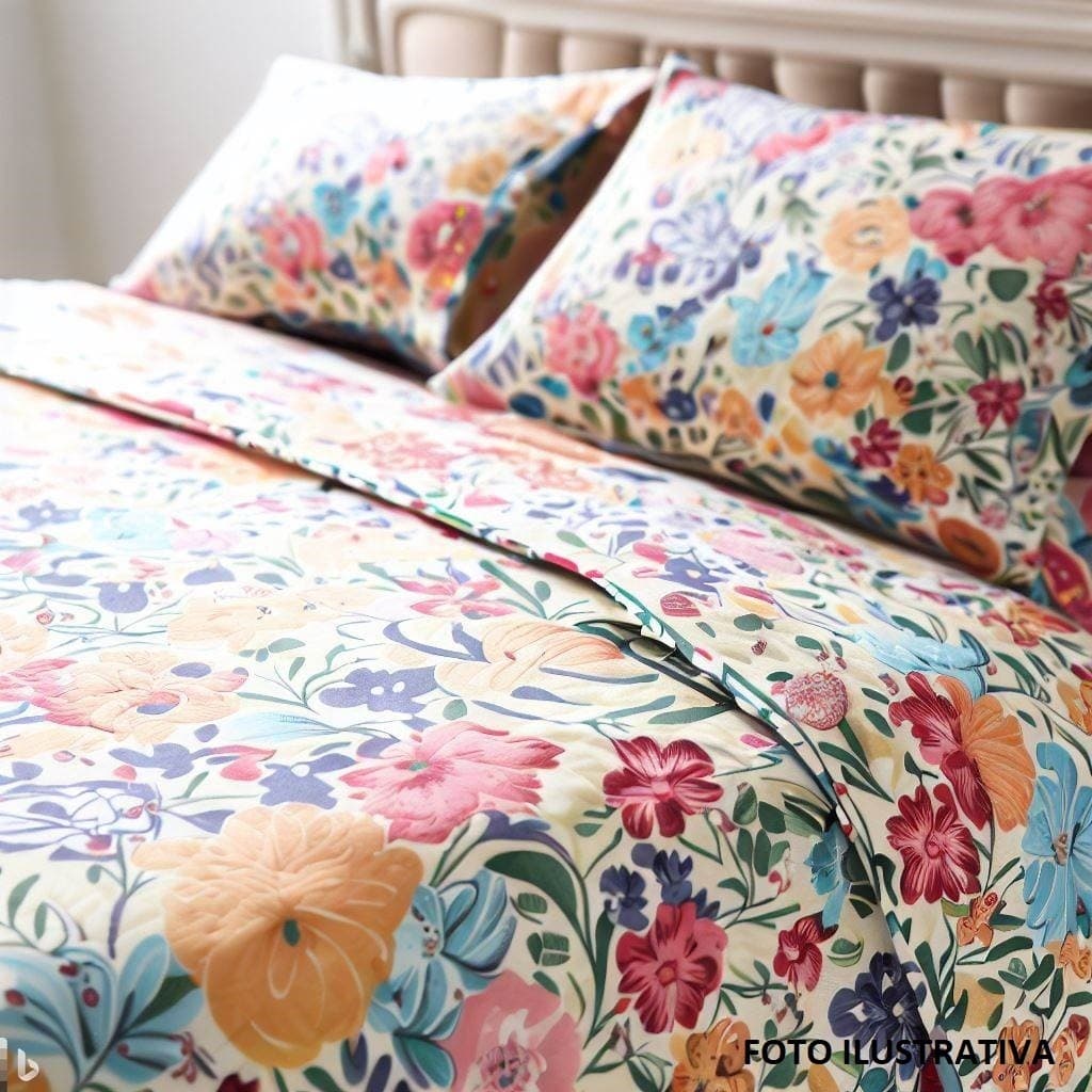 Lençol Avulso para Cama Queen Com Elástico Em Toda A Volta 100%  MicroPercal 200 Fios Estampado