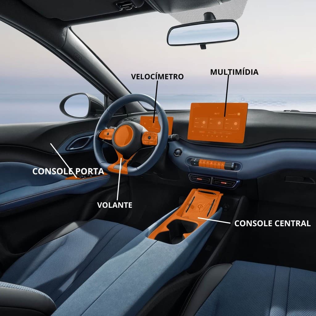 Película PPF Proteção Kit Interior Exterior BYD Dolphin Mini 2023 2024 2025 2026 2027 TPU Premium