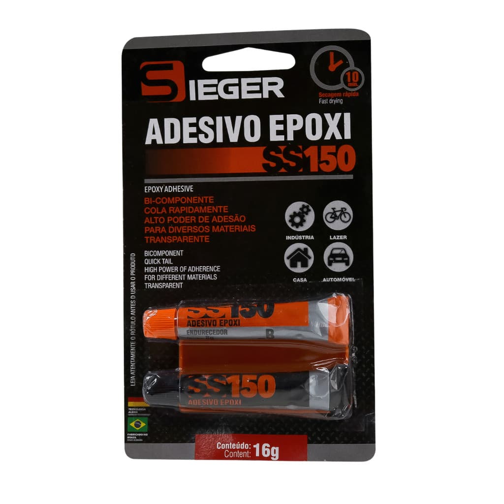 Cola Adesivo Epoxi Líquido Sieger SS150 16g (tipo araldite)