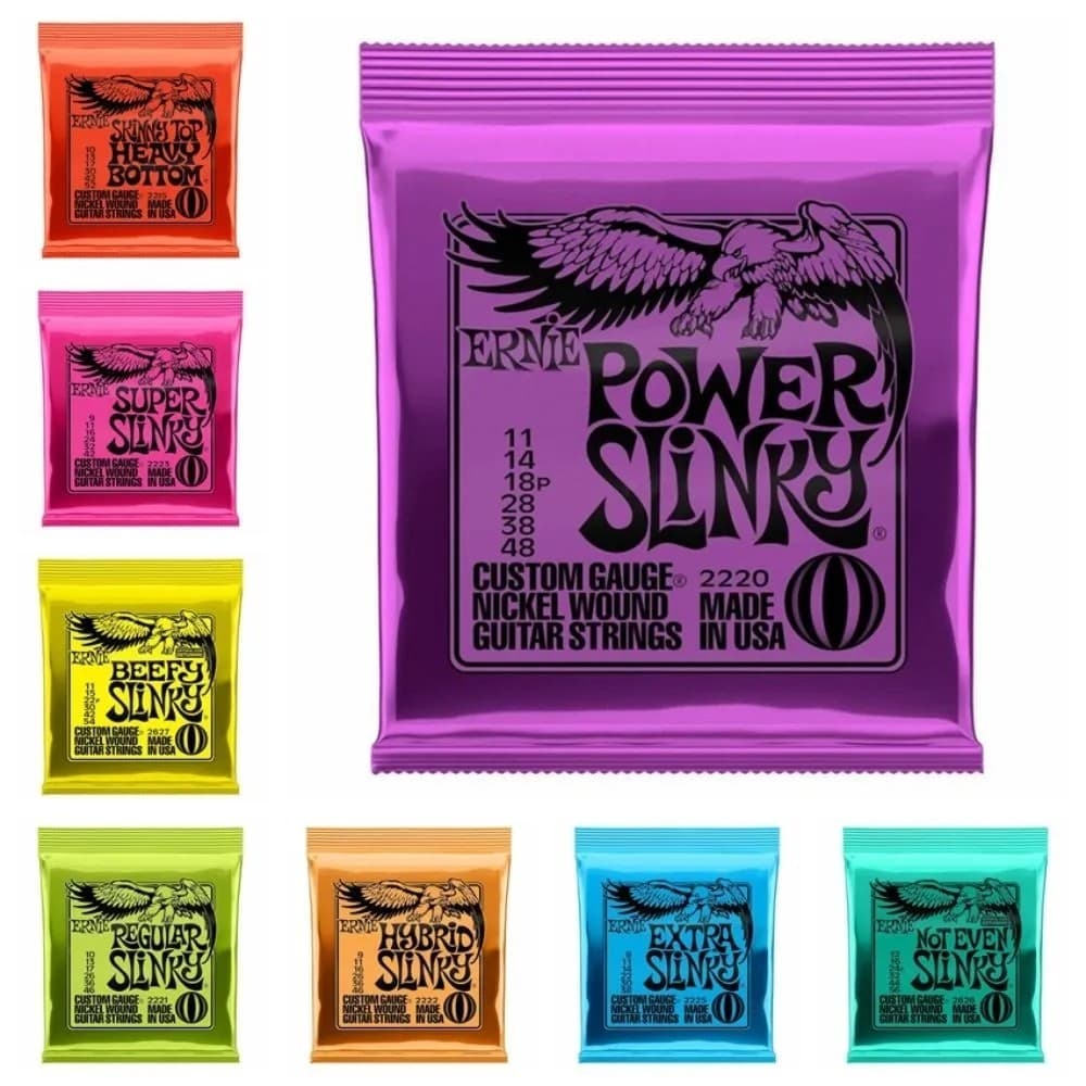 Corda De Guitarra Elétrica Regular Slinky 10-46 Cordas Ou Outras Para Instrumento Musical Elétrico/Acústico/Clássico