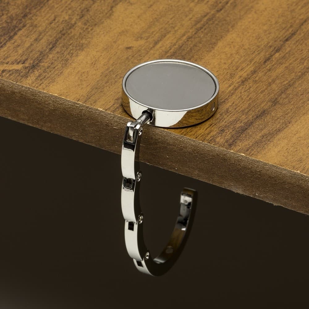 Suporte Gancho Porta Bolsa de Metal Dobrável Portátil de Mesa Pendurar
