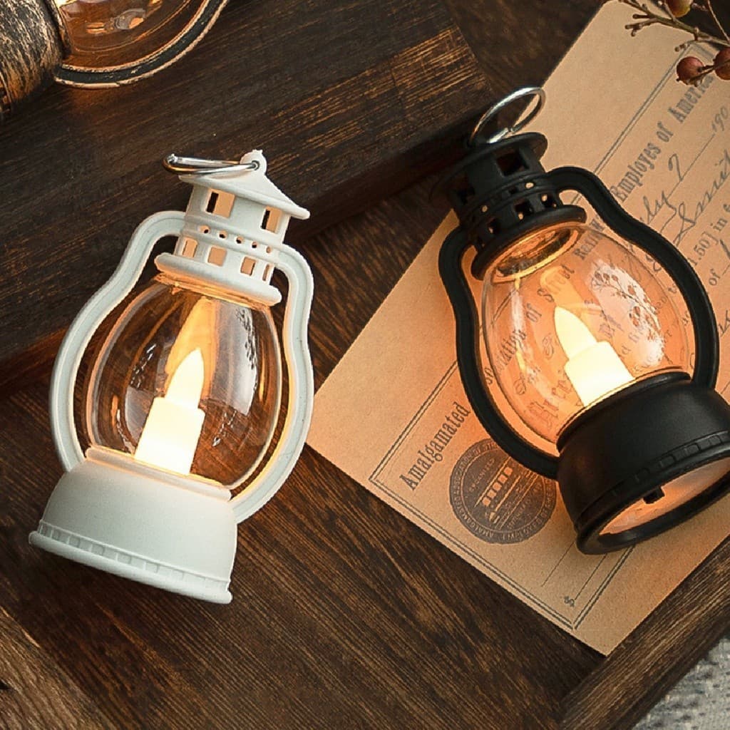 Vela Decorativa Eletrônica De LED Castiçal Lamparina À Bateria 5x9cm Mini