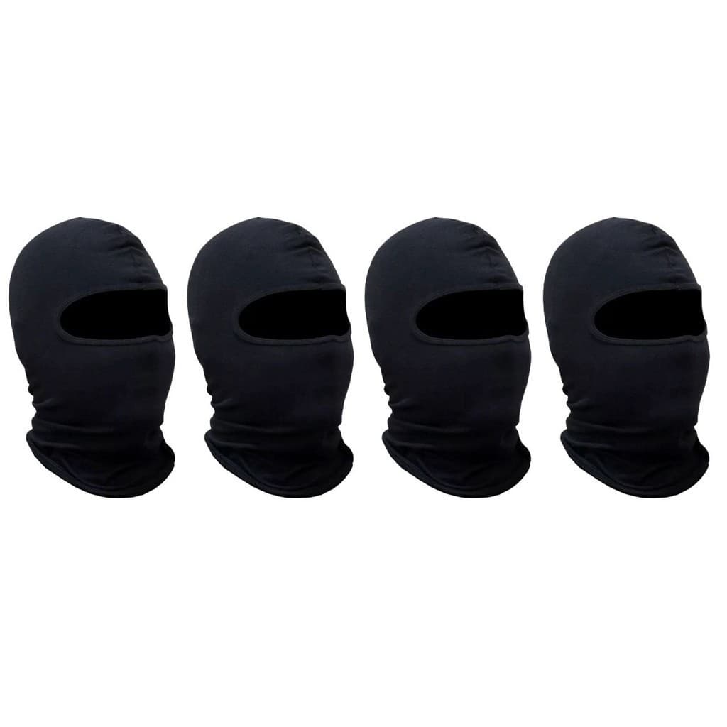 Kit 4 Toucas Ninja Balaclava Preto Moto Térmica Segunda Pele
