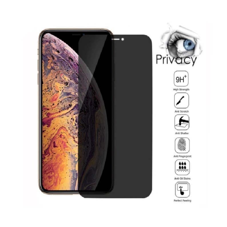 Película de vidro 3D Privativa Anti Spy Para IPhone  7 8 XS XR 11 12 13 14 15Pro Max 16 17