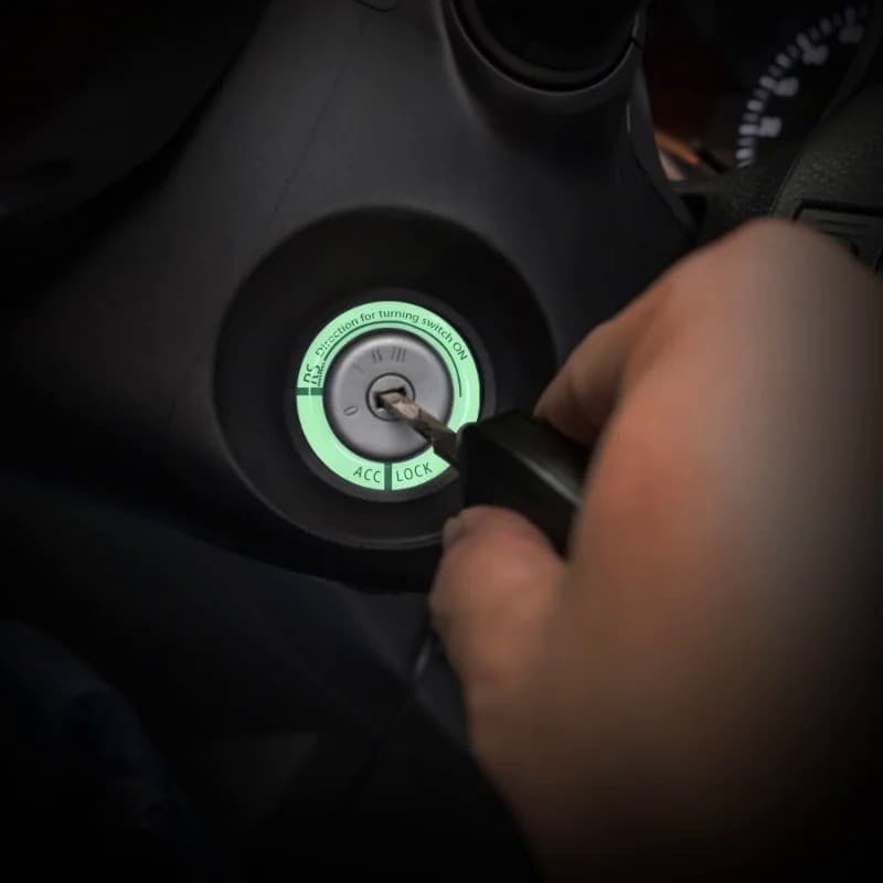 Allyn Luminous Start Chaveiro Adesivo Motocicleta Keyhole Luminoso De Fechadura Luminosa