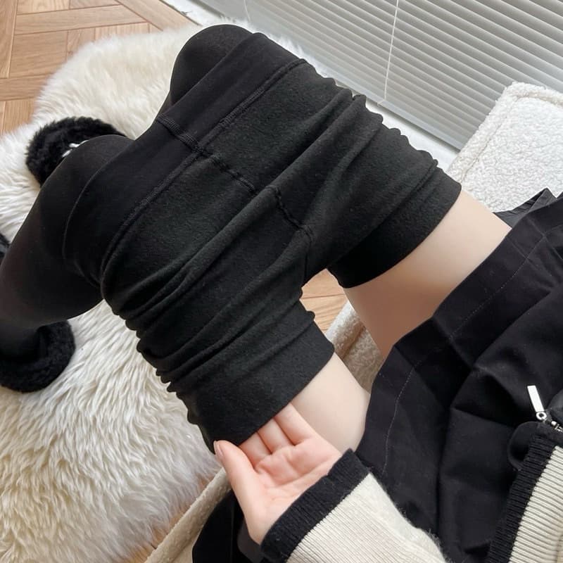 Meias Calça fio 80 Térmica felpada Cor Preta Com Meia Pele Frio Intenso aduldo unico Radimi