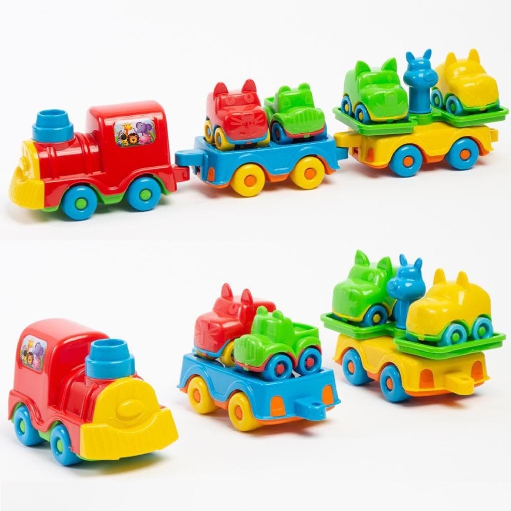 Trenzinho Didatico Colorido Baby Animal Brinquedo Infantil Educativo