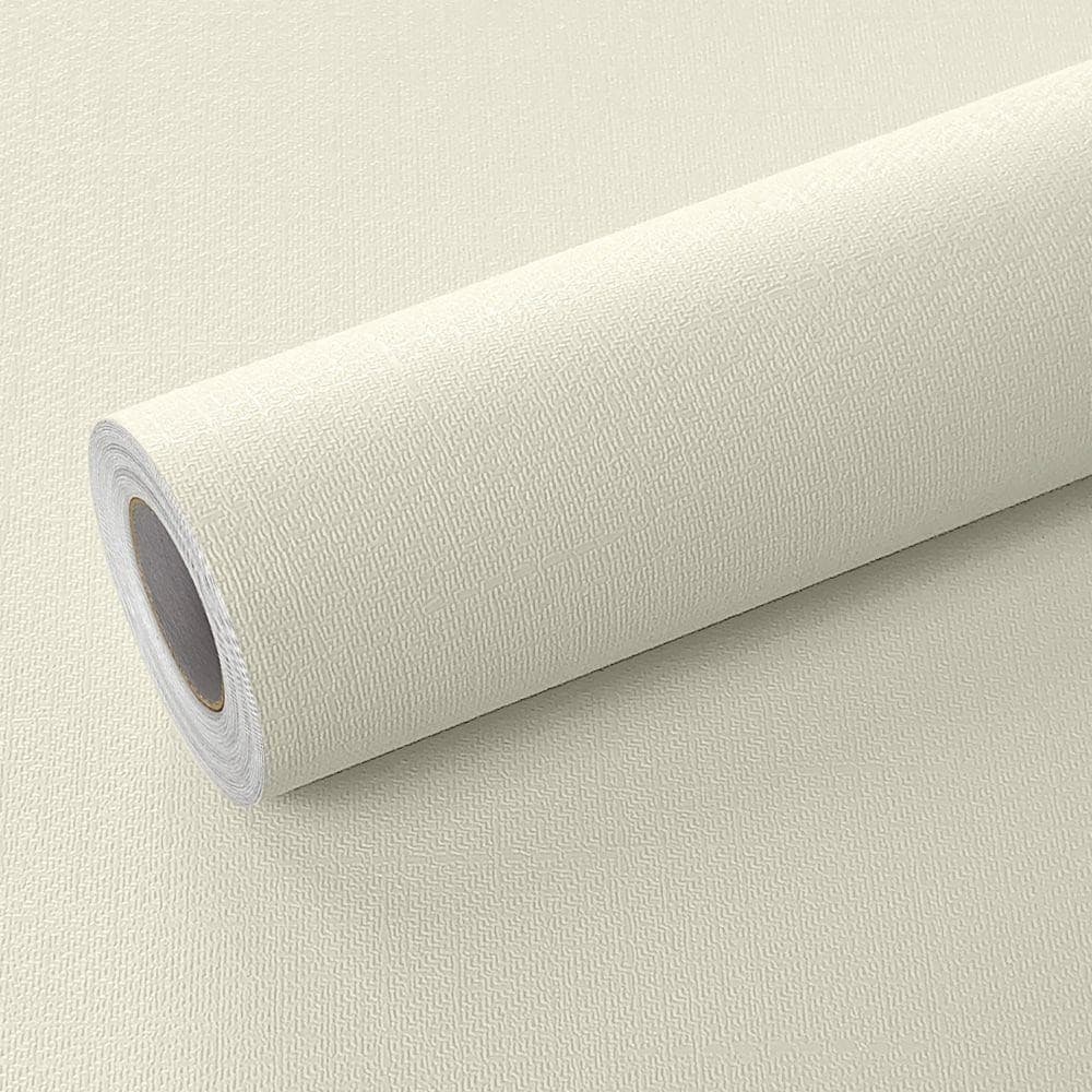 Papel de Parede Bege Linho Lavavel Texturizado Adesivo 5M
