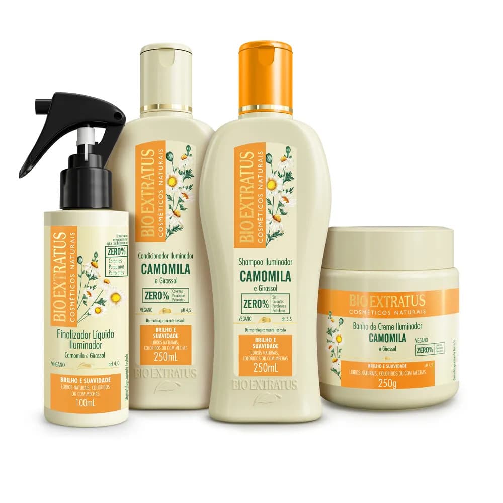 Kit Bio extratus Camomila (250mL/g) Linha Completa