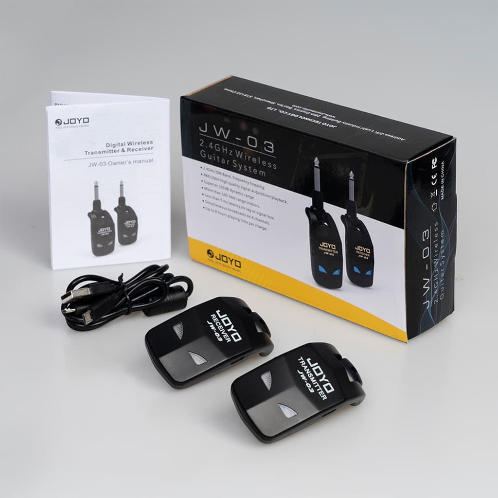 JOYO JW-03 Transmissor E Receptor De Guitarra Sem Fio 2.4G Sistema Digital Elétrica Para Amplificador De Graves