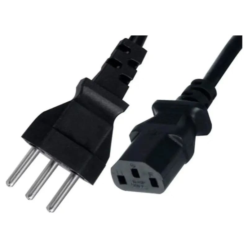 Cabo De Força Cpu Computador Pc Monitor 3 Pinos Novo Padrão Excelente