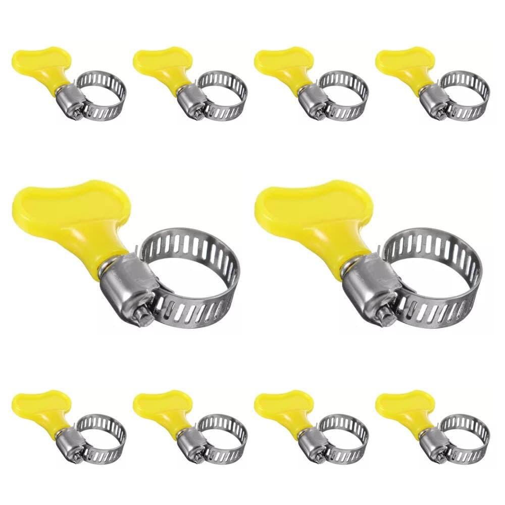 30 Abraçadeiras Metal C/ Borboleta P/ Mangueira Gas Jardim Irrigação Botijão Rosca S/fim 3/4 13/19mm