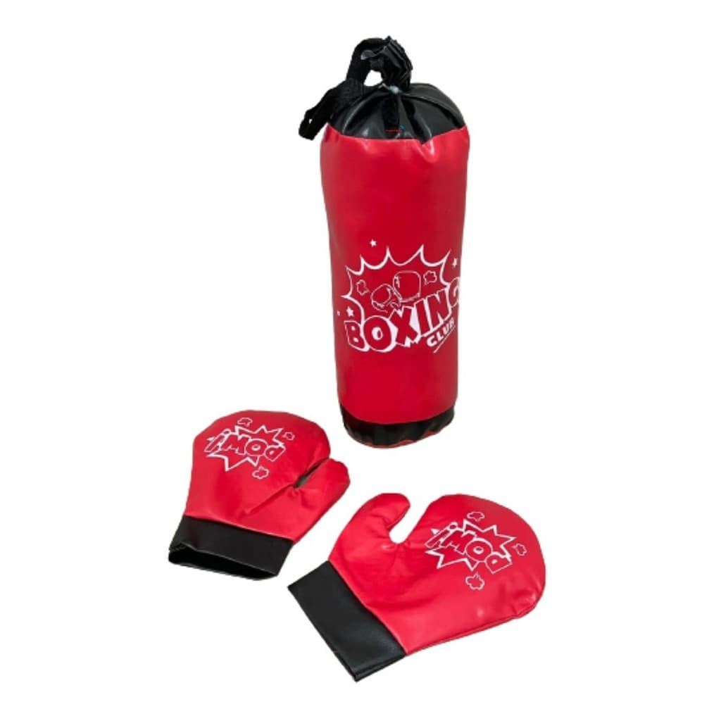 Kit Boxe Infantil c/ Saco e Luva Vermelho Importway