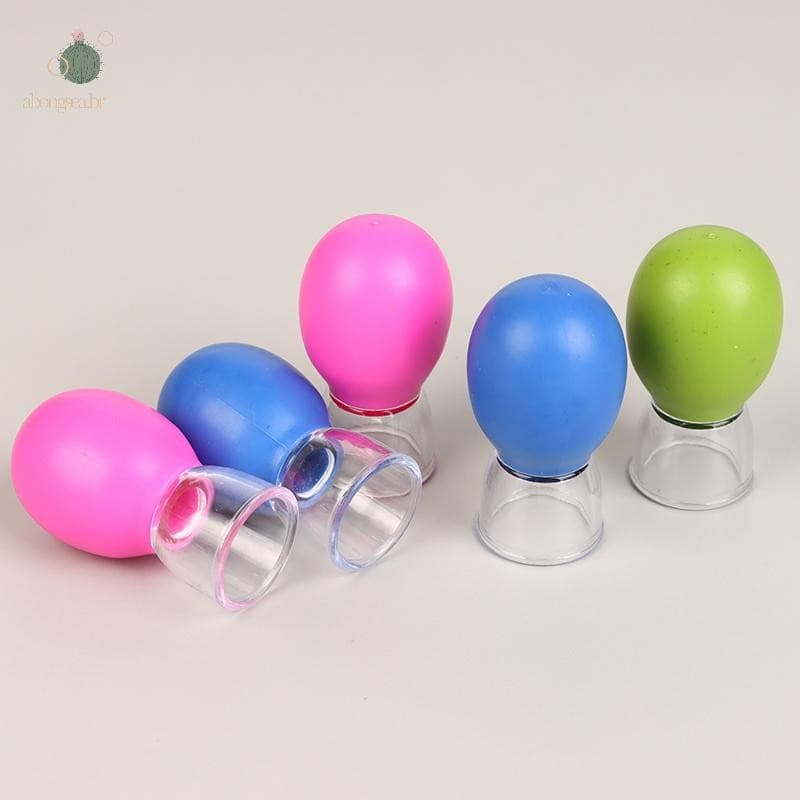 abongsea 5 Peças Copo De Massagem De Silicone Para Corpo Rosto Pescoço Olho Massageador Tanque De Vácuo Cuidados Faciais
