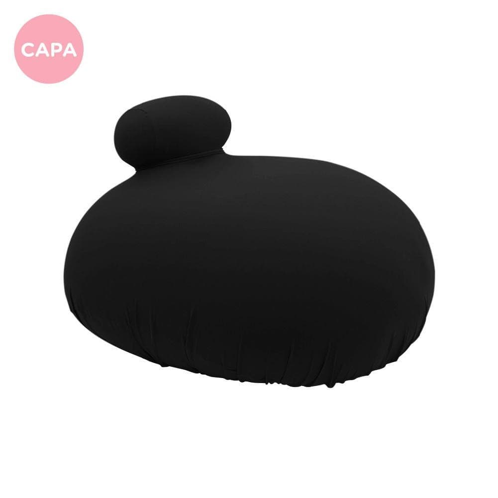 Capa Puff Malha Ergo Com Apoio Preto - Loja Fom