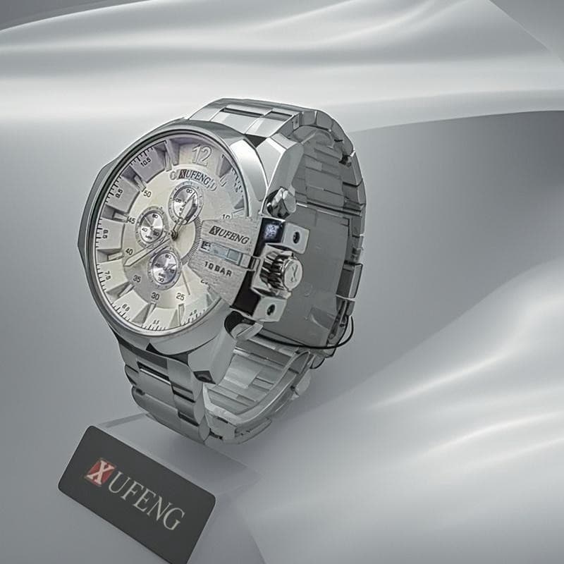 Relógio de metal impermeável masculino Xufeng,