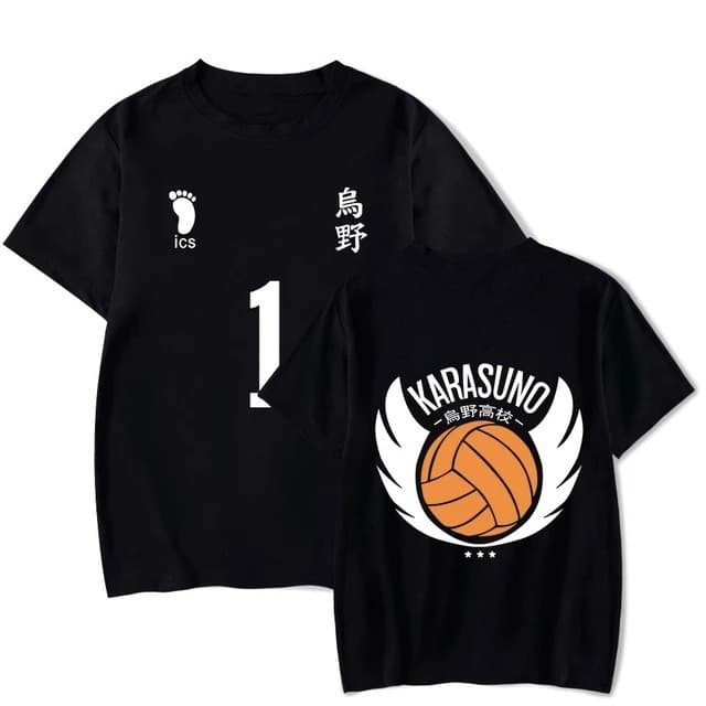 Camiseta Unissex Anime Haikyuu!! (Haikyu!!) Karasuno E ref007 Ds