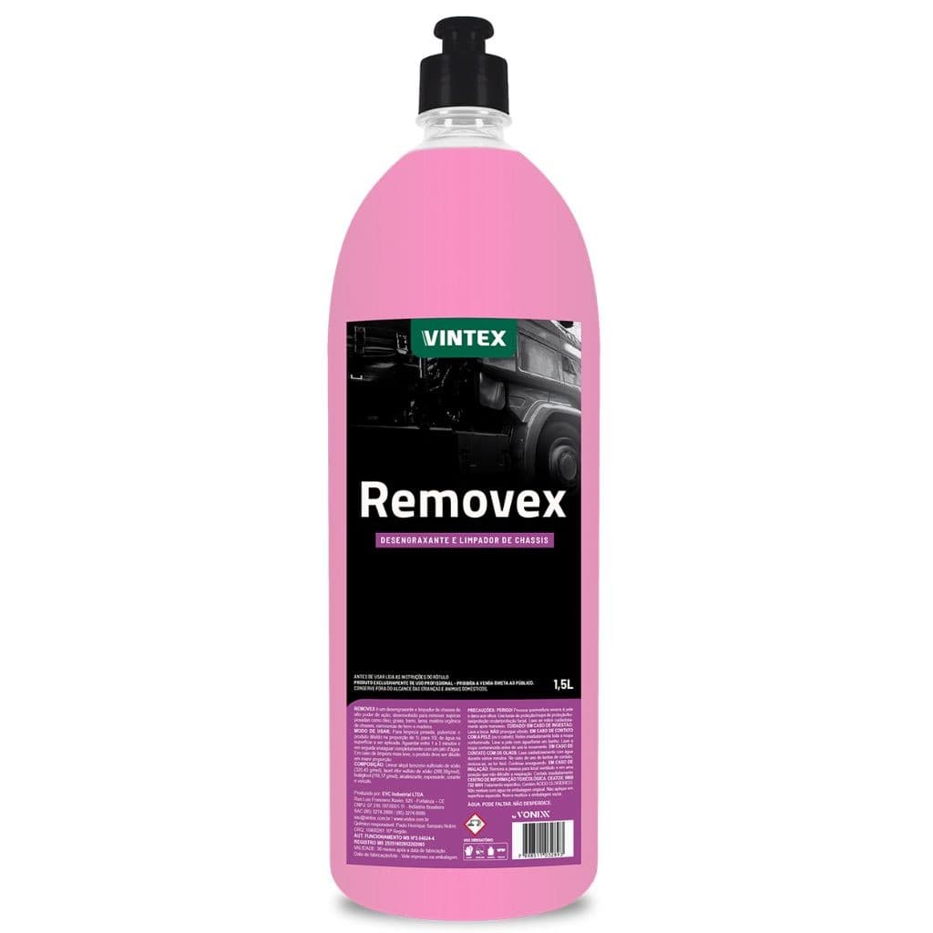 REMOVEX 1,5L DESENGRAXANTE ALCALINO, LIMPA CHASSI, REMOVE GRAXAS E OLÉOS VINTEX VONIXX