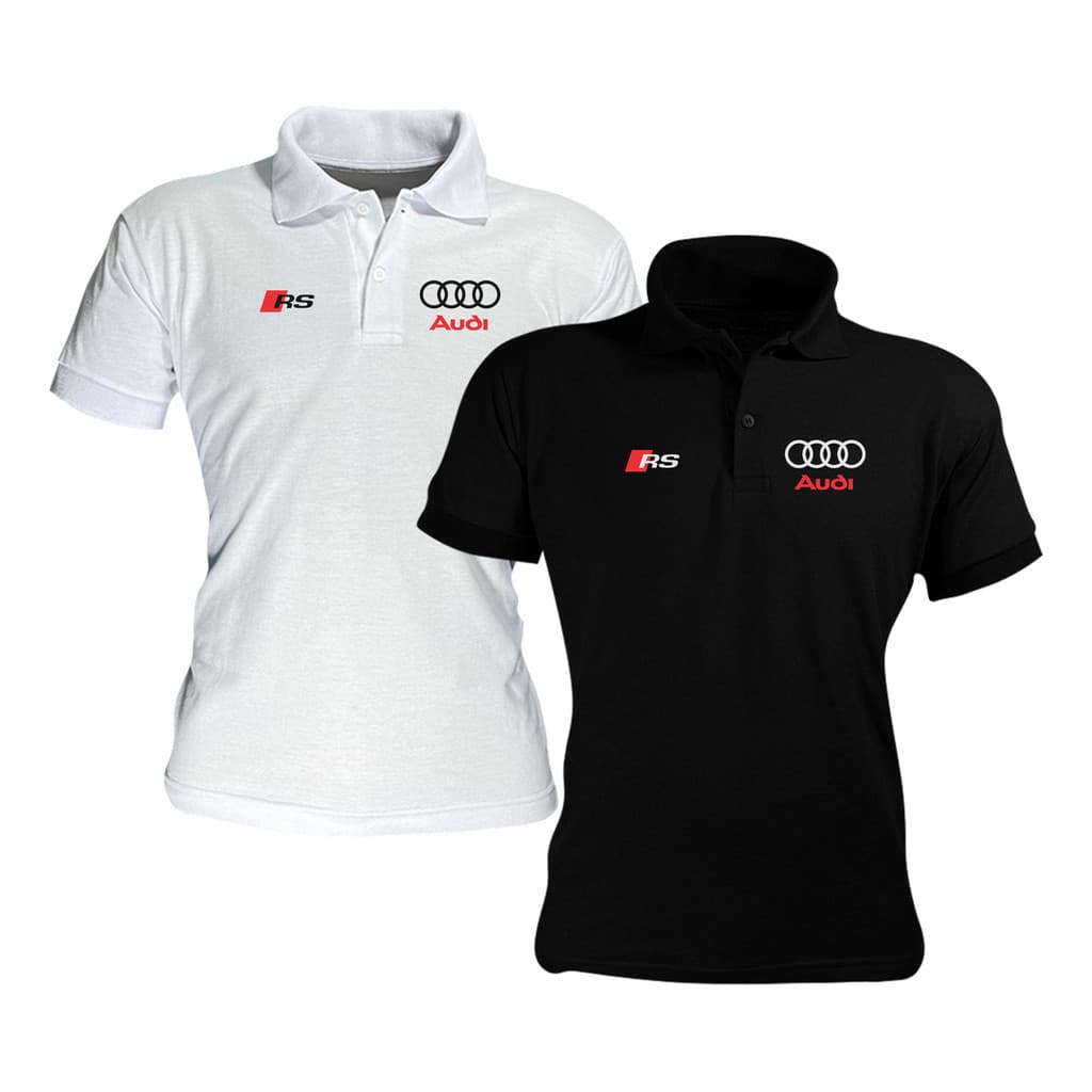 Kit 2 Camisa Gola Polo Audi Rs Malha Piquet Camiseta