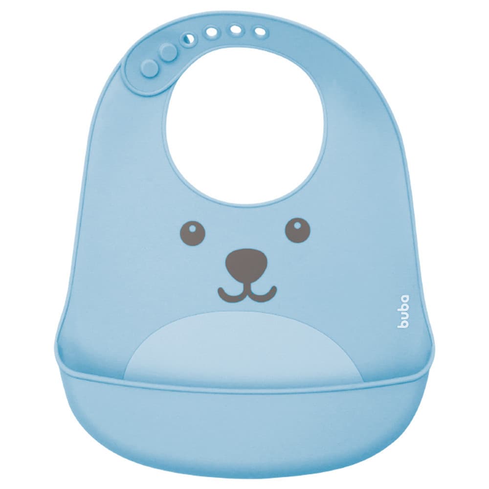 Buba Babador De Silicone Gumy Impermeável com Pega Migalha - Azul