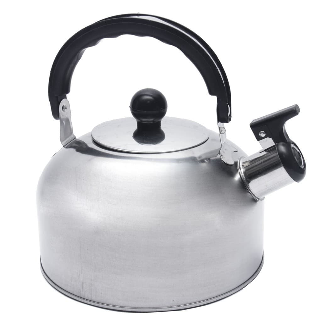 Chaleira Com Apito Aço Inox 2 Litros Alça Térmica 123util