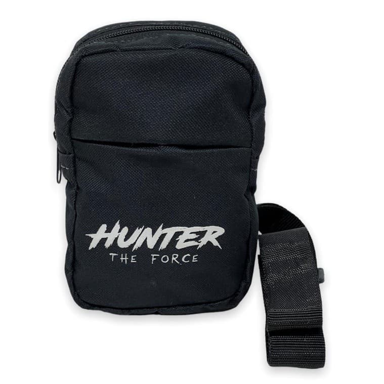 Shoulder Bag Hunter Preta Transversal c/ Alça Regulável Estampada