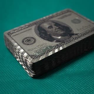 Baralho à Prova D\'água Dollar Deck Prata