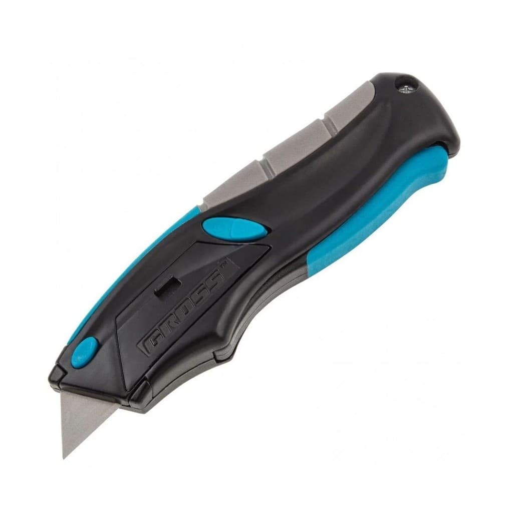 Estilete Automático Cabo Tripla Injeção 170mm Lâmina Aço SK-2 Gross