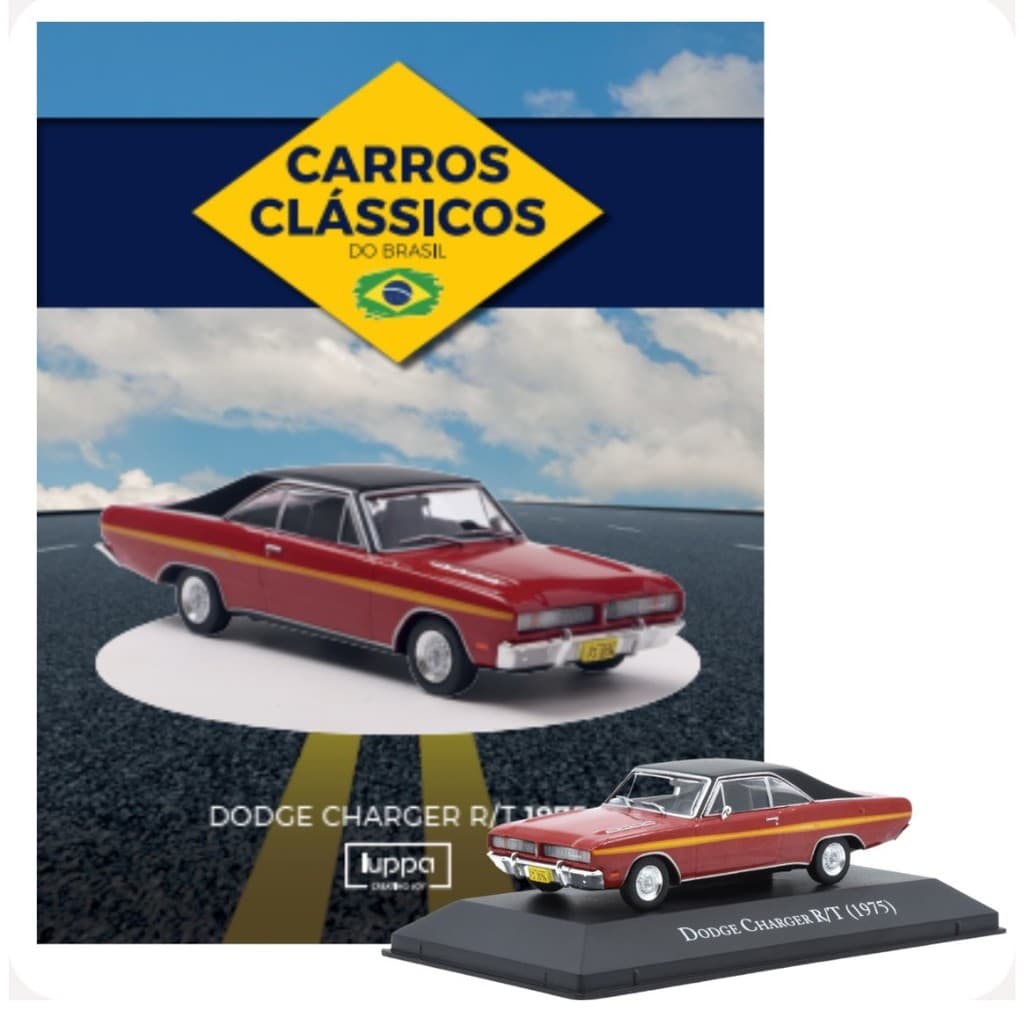 Carros Clássicos do Brasil: Dodge Charger R/T (1975) - Edição 17 Miniatura 1:43
