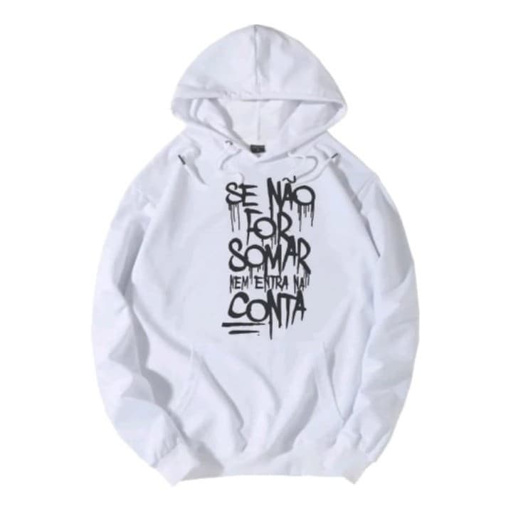 Blusa Moletom Hip Hop Quebrada Frases Favela Kanguru Top Rap