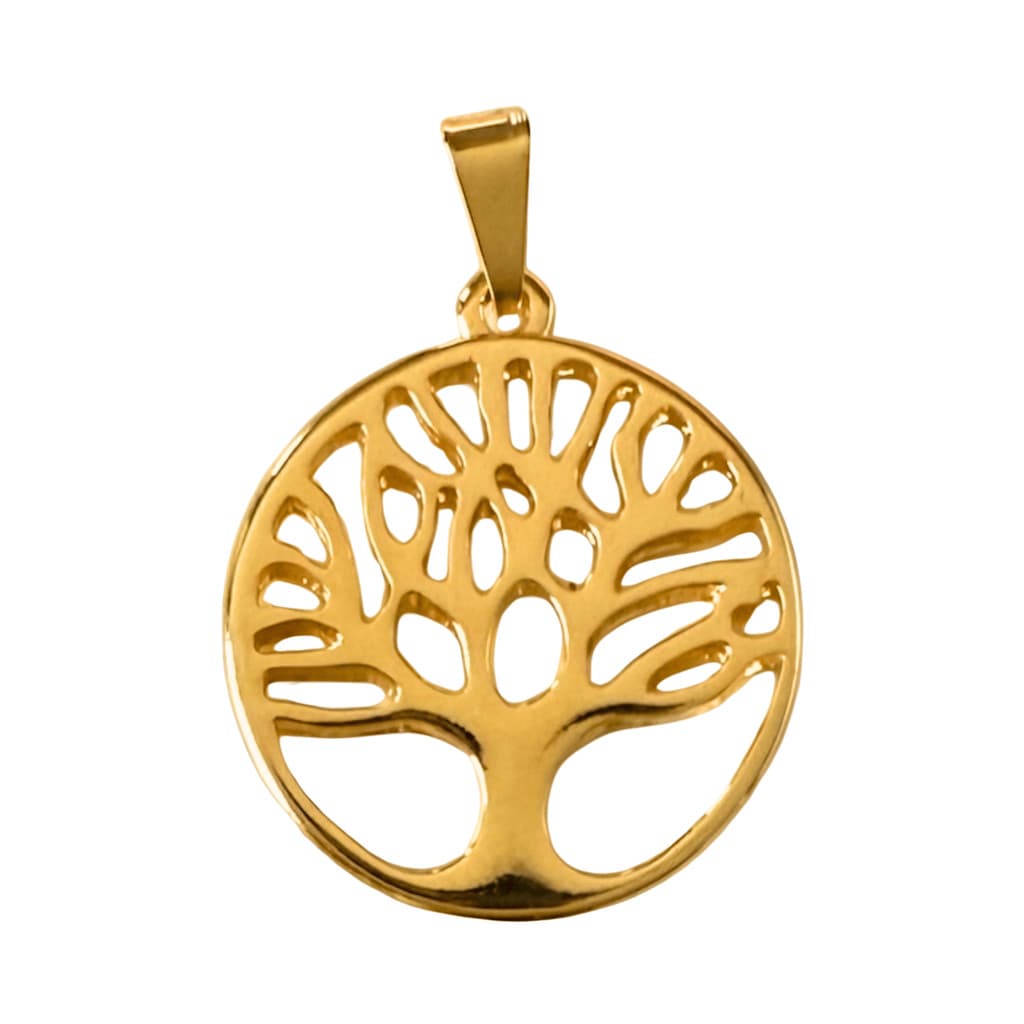 Pingente Árvore da Vida Banhado a Ouro 18k Semijoia Ciela 1,9 cm