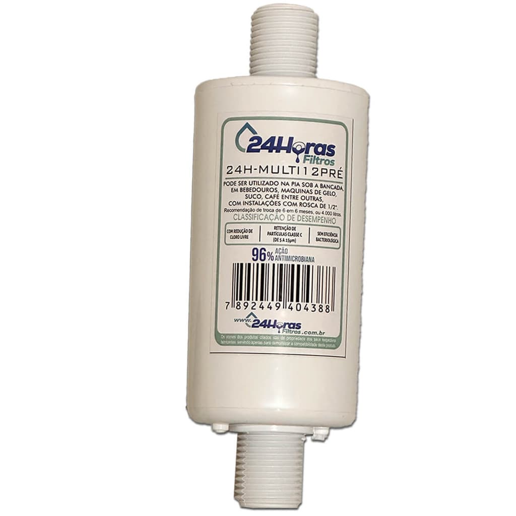 Refil Pré Filtro Água Universal Rosca de 1/2" Adaptação Fácil