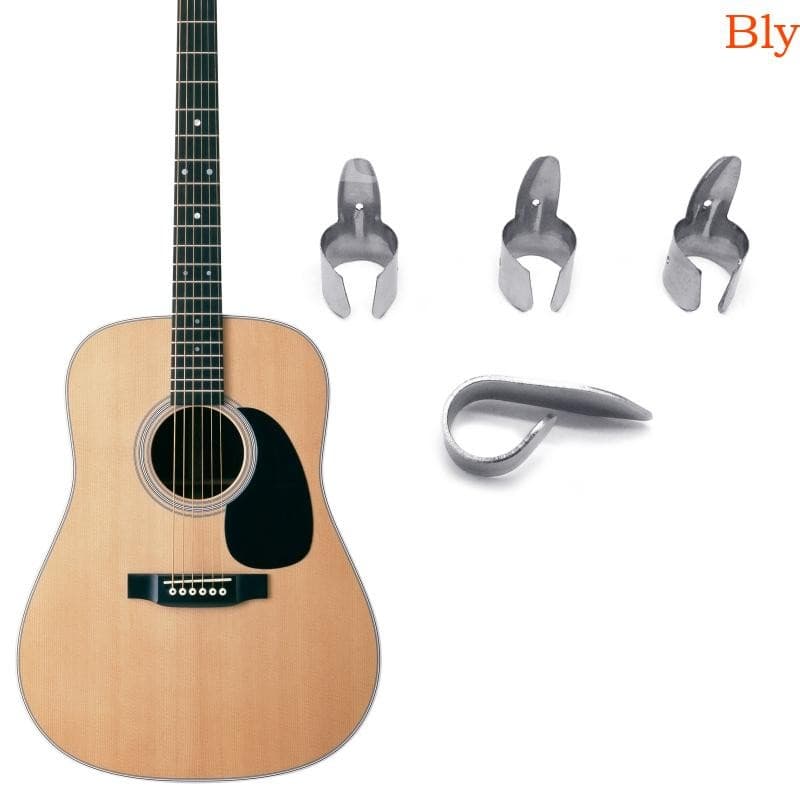 Bly 1 Polegar Palheta Guitarra 3 Dedos , Palhetas Metal Para Unhas , Design Aberto Banjo Ukulele