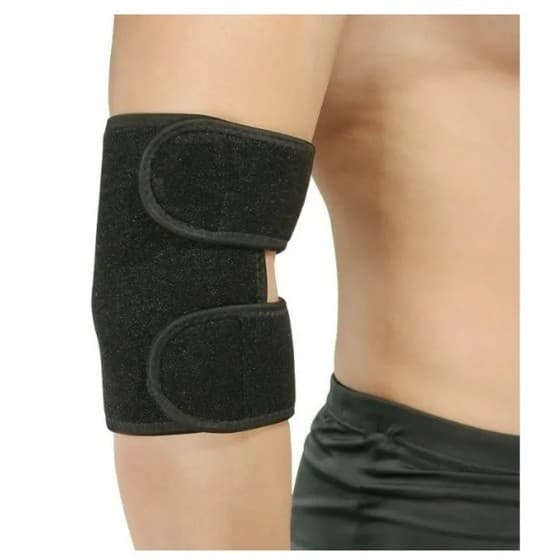 Cotoveleira Neoprene Ajustável Duas Abas Contusão Tendinite Protetor