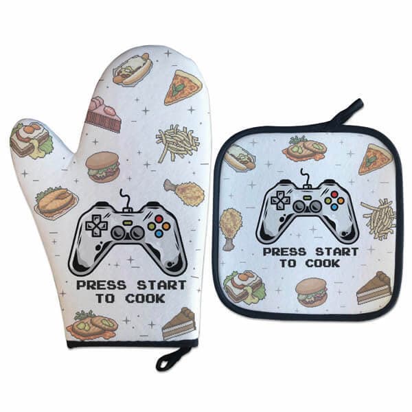 Luva Térmica Para Forno Gamer Press  Start Presente Criativo
