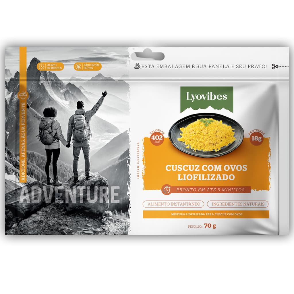 Comida Liofilizada Cuscuz com Ovos Lyovibes 70g