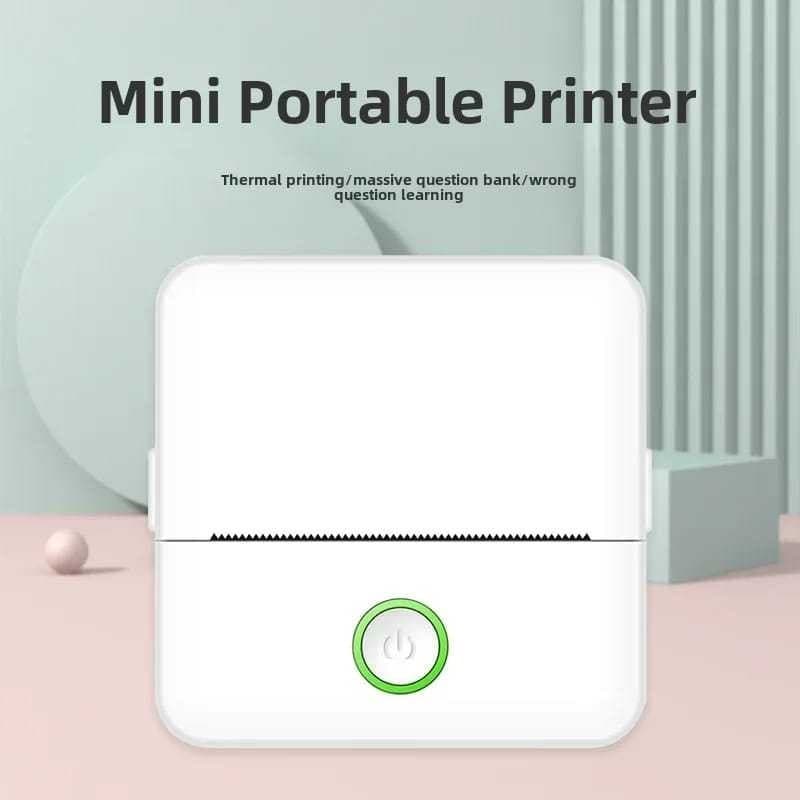 Mini Impressora Térmica Portátil de Bolso Bluetooth Sem Fio para Estudantes Etiqueta Imagem