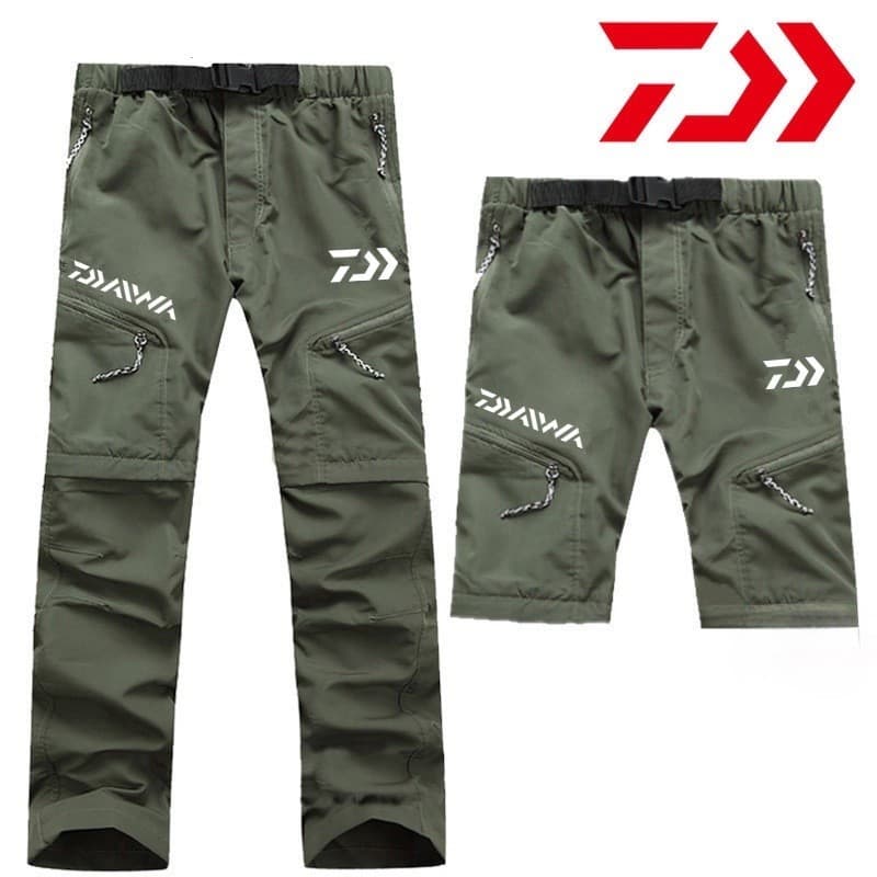 Daiwa Calça Masculina De Verão Fina Respirável Destacável Ao Ar Livre À Prova D'água De Secagem Rápida Pesca