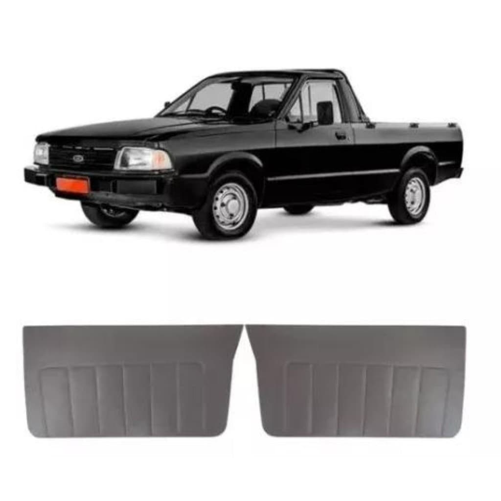 Par Papelão Porta Pampa 1982 A 1997 Forro Cinza Revestimento