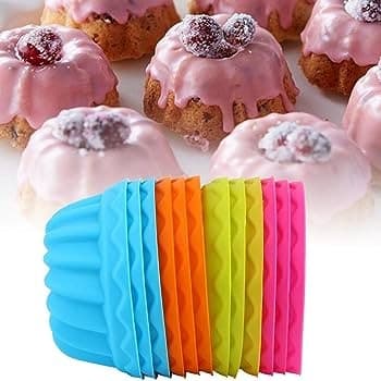 Jogo De Forma De Silicone Mini Bolo Cupcake 6 pçs forma