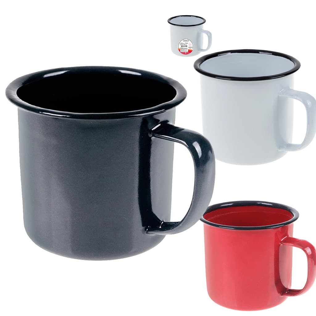 Caneca Esmaltada Retro 150ml Vintage Jogo 12 Unidades