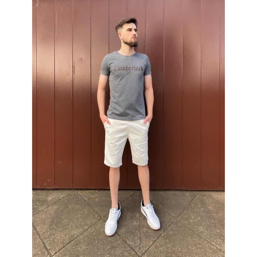 Bermuda Masculina Jogger Off-White Trich – Conforto e Estilo Casual