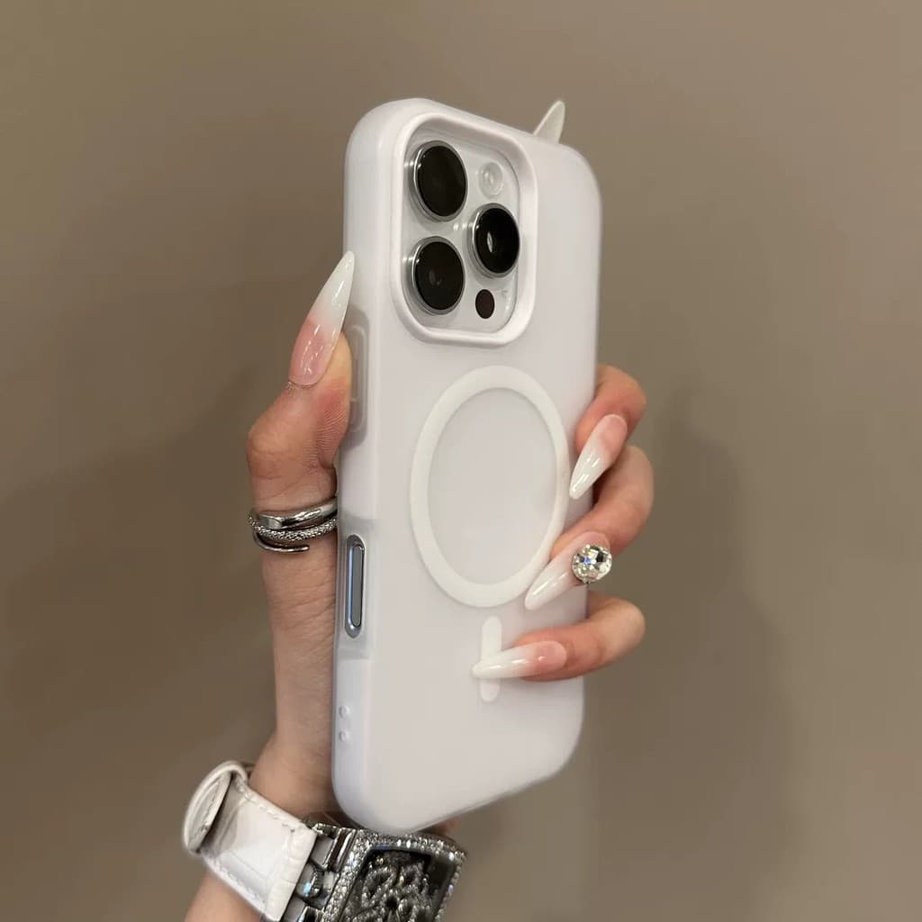 Luxo Fosco Magnético De Carregamento Sem Fio Líquido silicone gel Caso Compatível Para iPhone 16 15 14 13 12 11 Pro Max