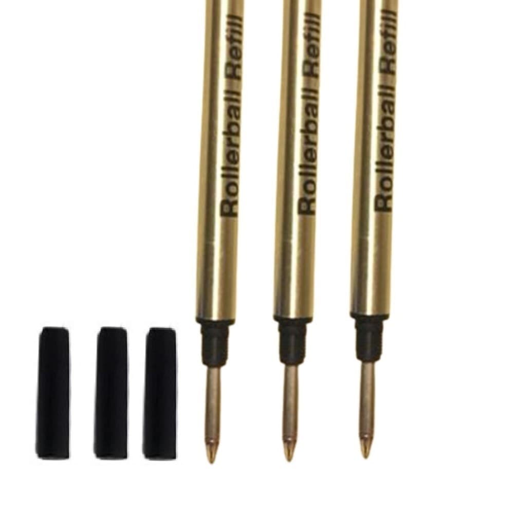 3 Cargas Para Caneta Roller Refil Para Mont Blanc 710 M Preto