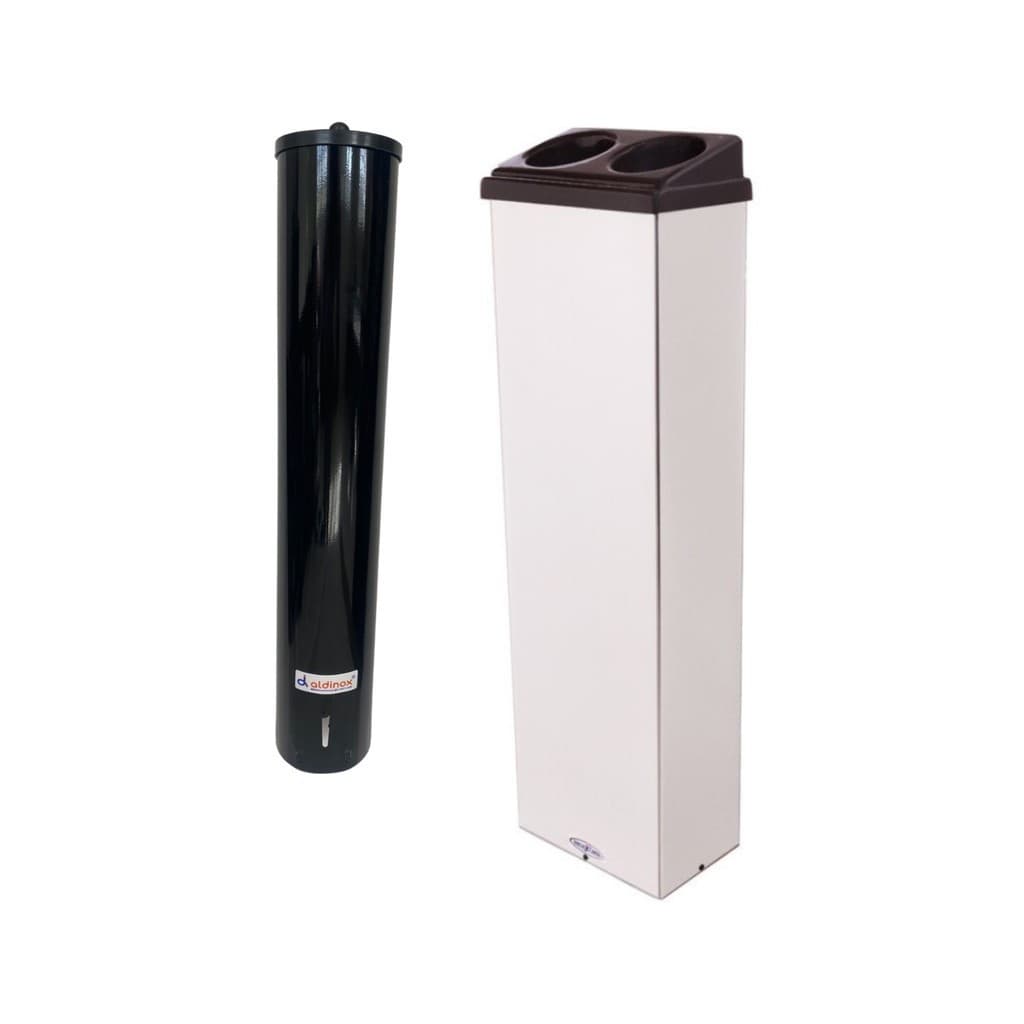 Kit Coletor Inox Copos Água 200ml + Suporte Para Copo Descartável