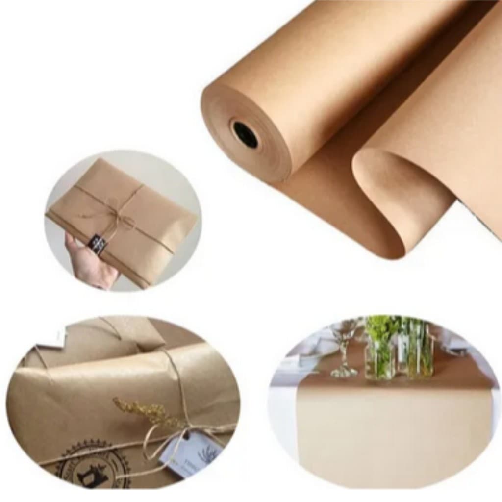 Papel Kraft Monolucido Papel Pardo Bobina Virgem 80G Kraft Embalagens de 100 e 150 metros