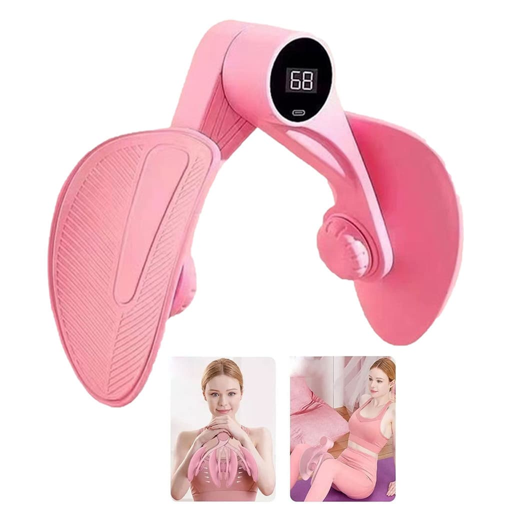 Exercitador Pelvico Pelvis Coxa Quadril Perna Exercicio Adutora Academia Fisioterapia Contador Digital de Repetiçoes